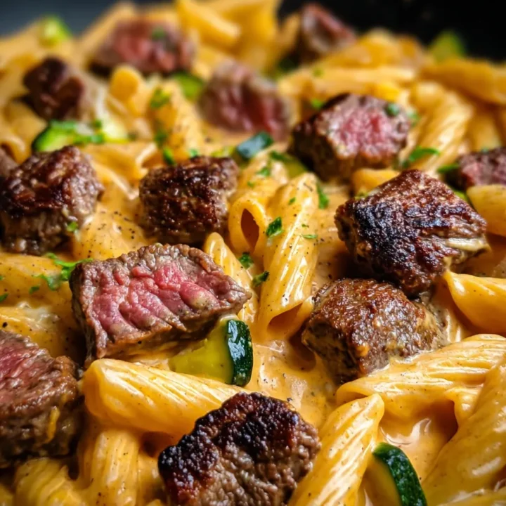 Garlic Steak Pasta