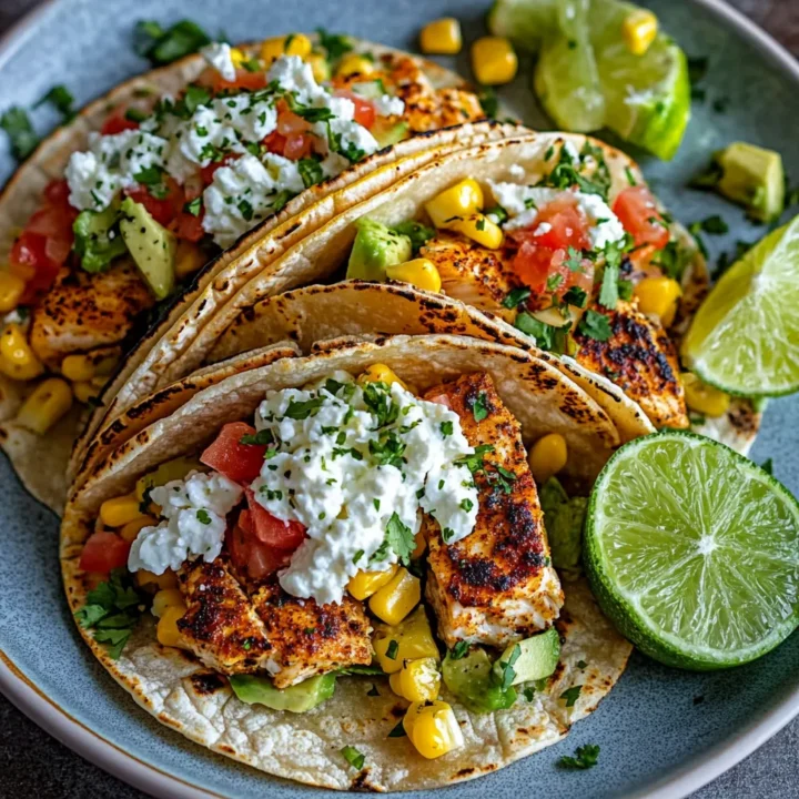 Crazy Good Street Corn Chicken Tacos