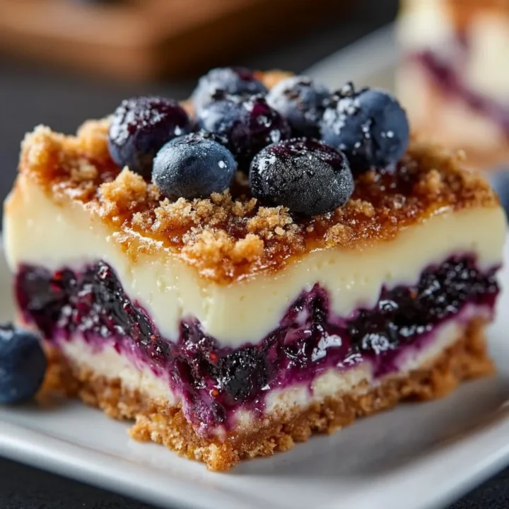 Lemon Blueberry Cheesecake Bars Recipe