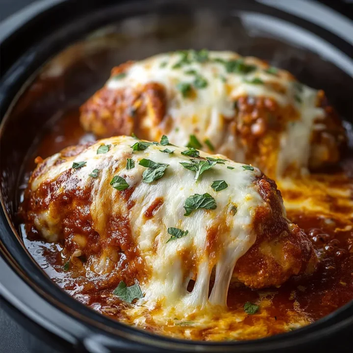 Slow cooker cheesy mozzarella chicken