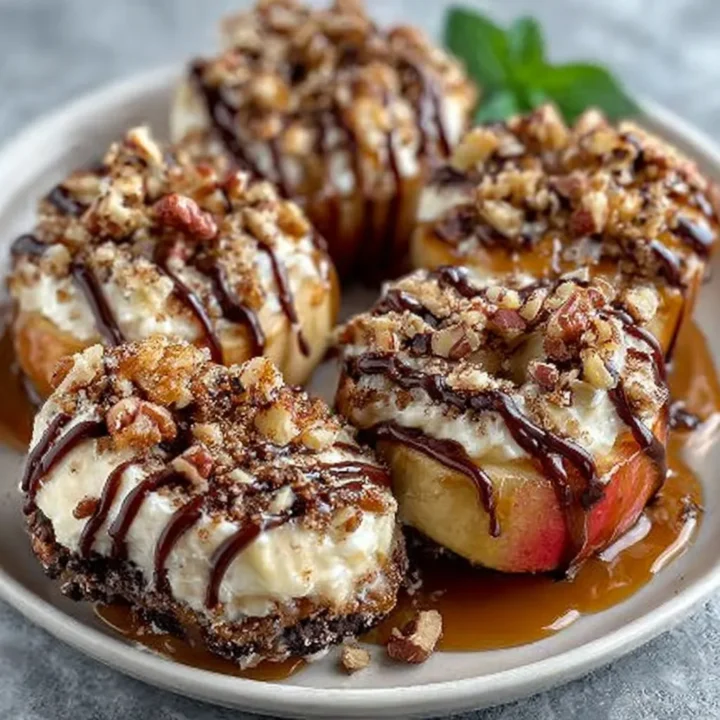 turtle apple slices with cheesecake dip