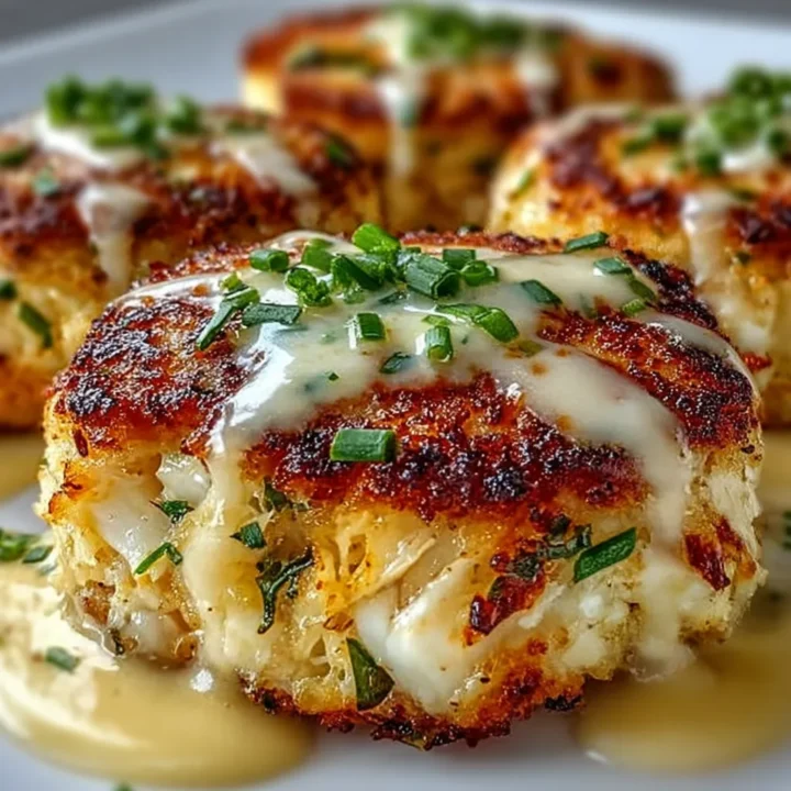 Cheddar Bay Crab Cakes with Lemon Butter Drizzle
