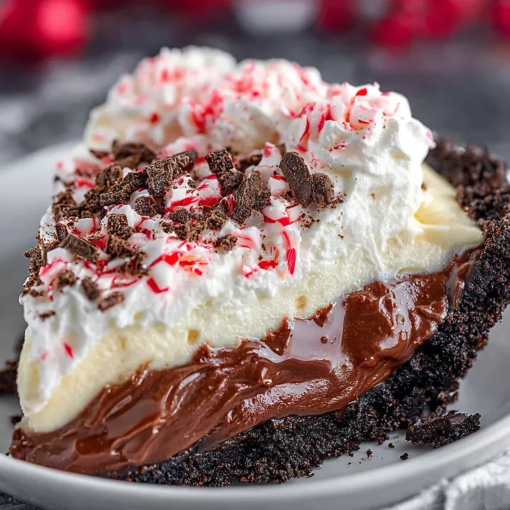 Peppermint Chocolate Layer Pie