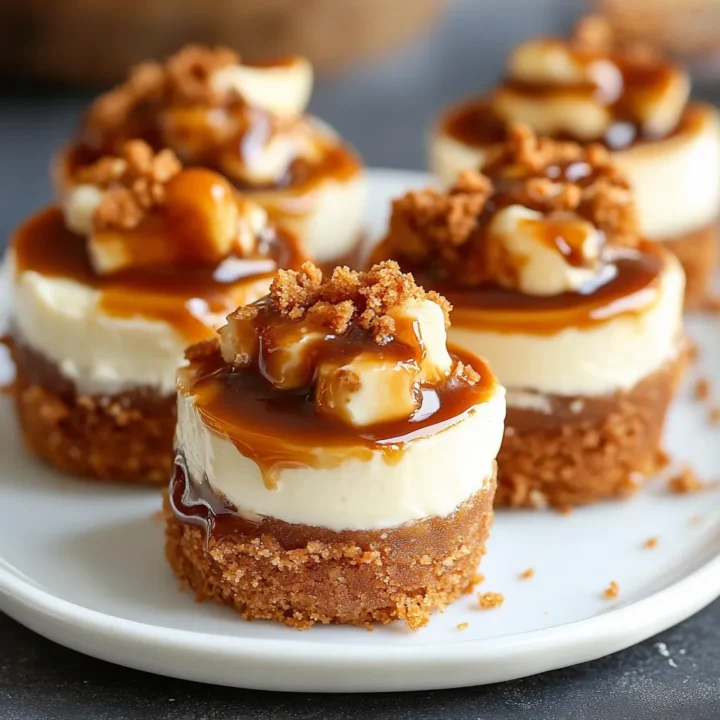 Gooey Caramel Crunch Cheesecake Bites