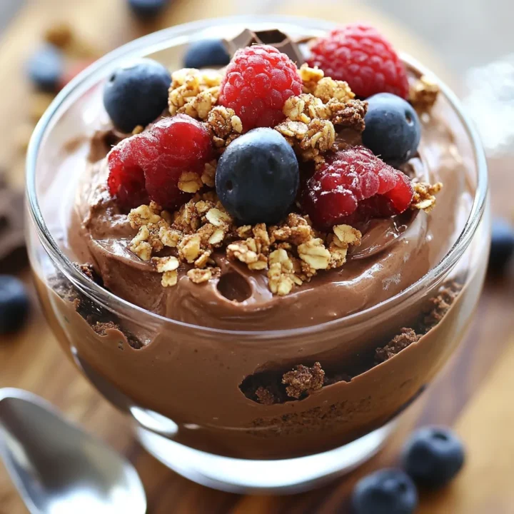 Decadent Chocolate Protein Fluff Parfait