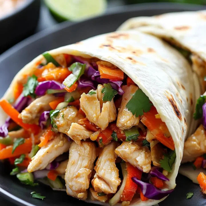 Thai Chicken Slaw Wraps