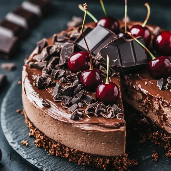 Dark Chocolate Cherry Cheesecake: A Decadent Delight