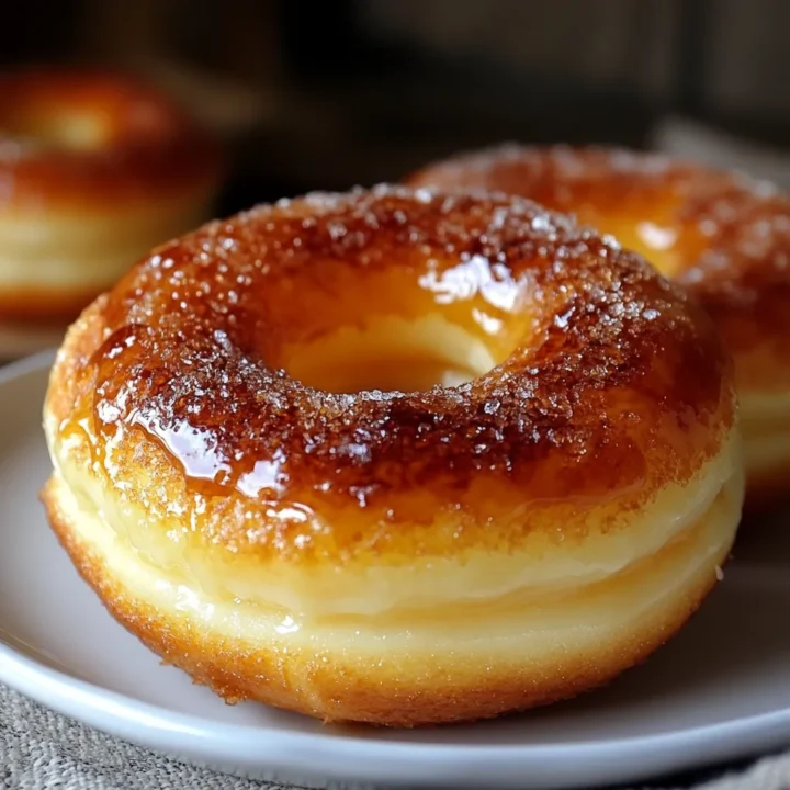 Baked Donuts with Crème Brûlée Flavor