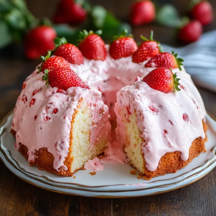 Strawberry Milkshake Pound Cake