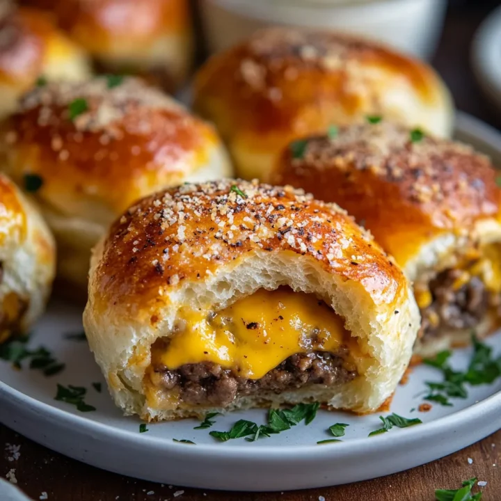 Garlic Parmesan Cheeseburger Bombs