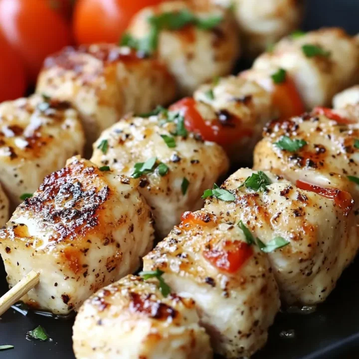 Ranch Garlic Parm Chicken Skewers