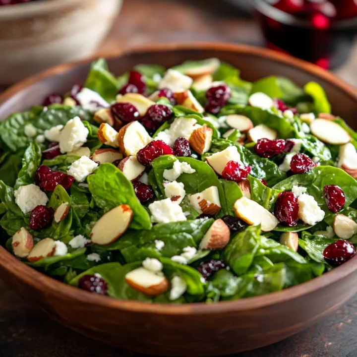 Christmas Cranberry Spinach Salad