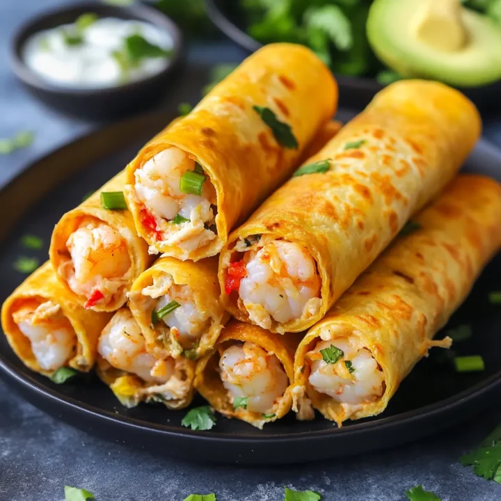 Crispy Crab Shrimp Taquitos