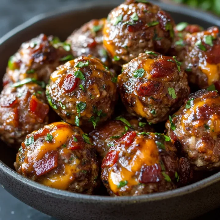 Bourbon Bacon Cheeseburger Meatballs