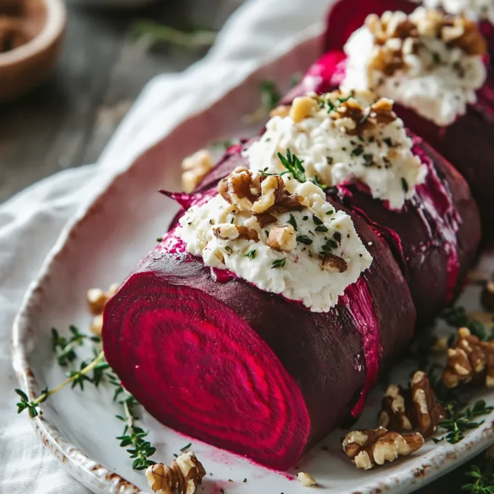 Roasted Beet Goat Cheese Log