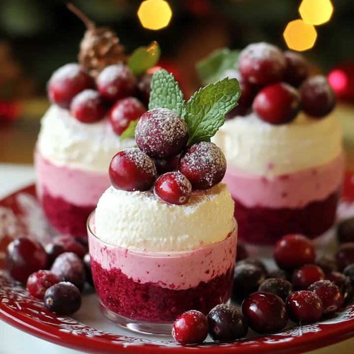 Cranberry Mousse Cups: A Festive Christmas Dessert