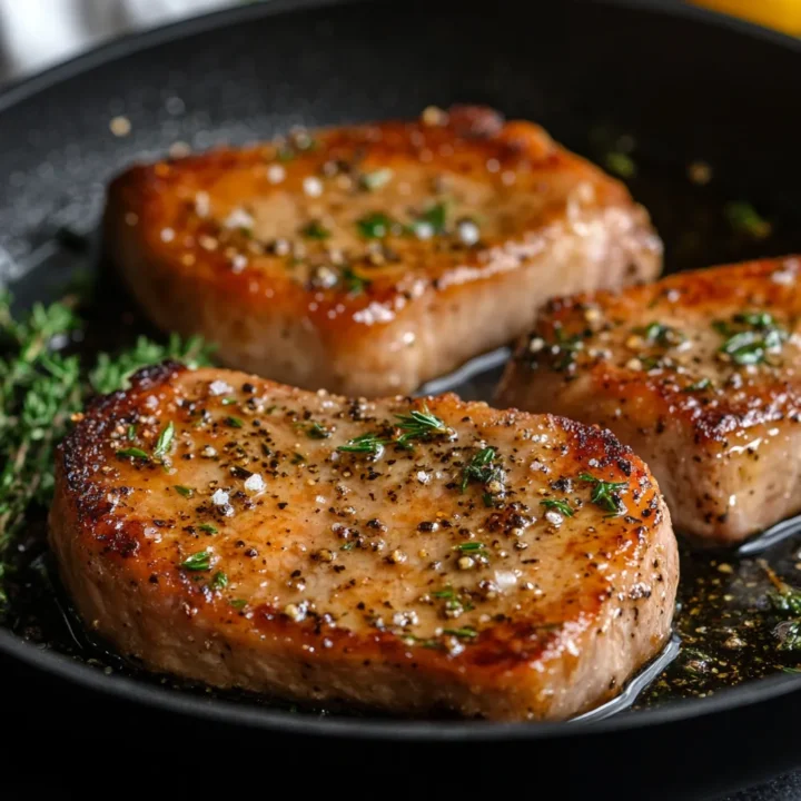 Garlic Butter Pan-Seared Pork Chops