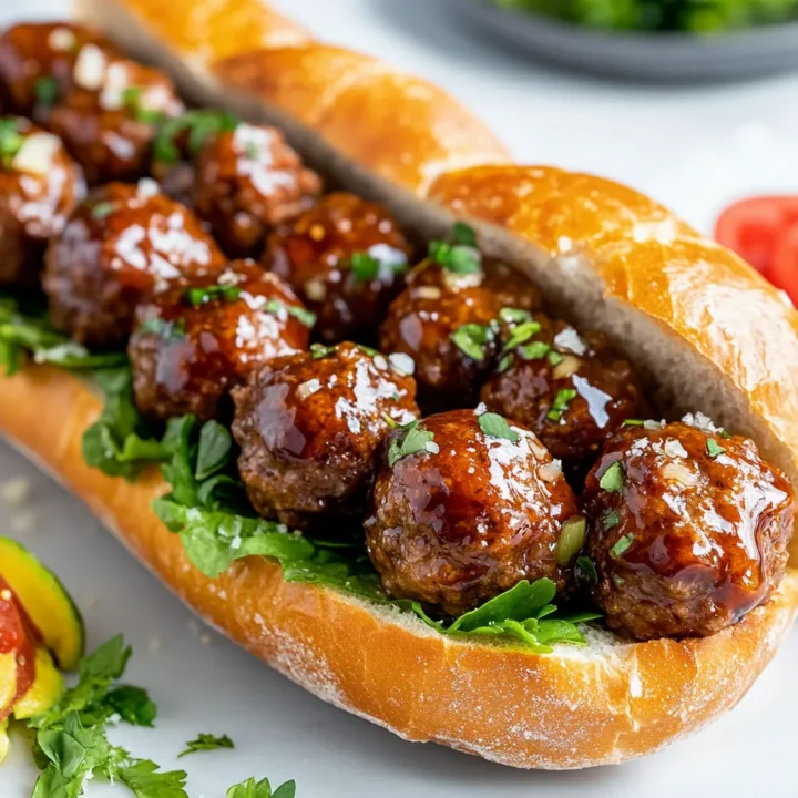 Honey Garlic Meatball Subs