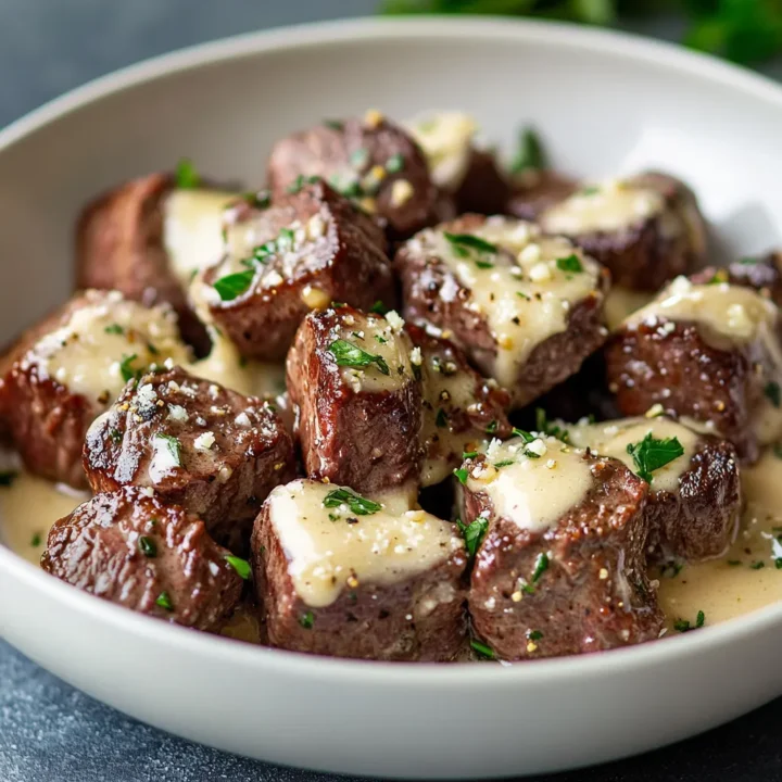 Garlic Butter Steak Bites Parmesan Cream: A Flavorful Delight