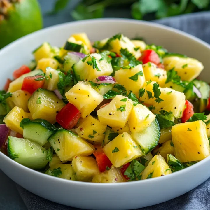 Refreshing Pineapple Cucumber Salad