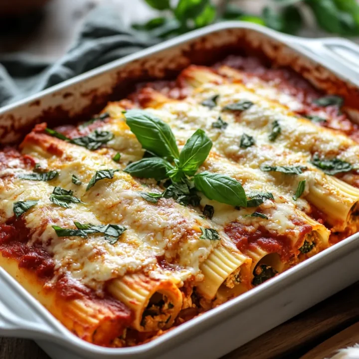 Basil Ricotta Manicotti Recipe