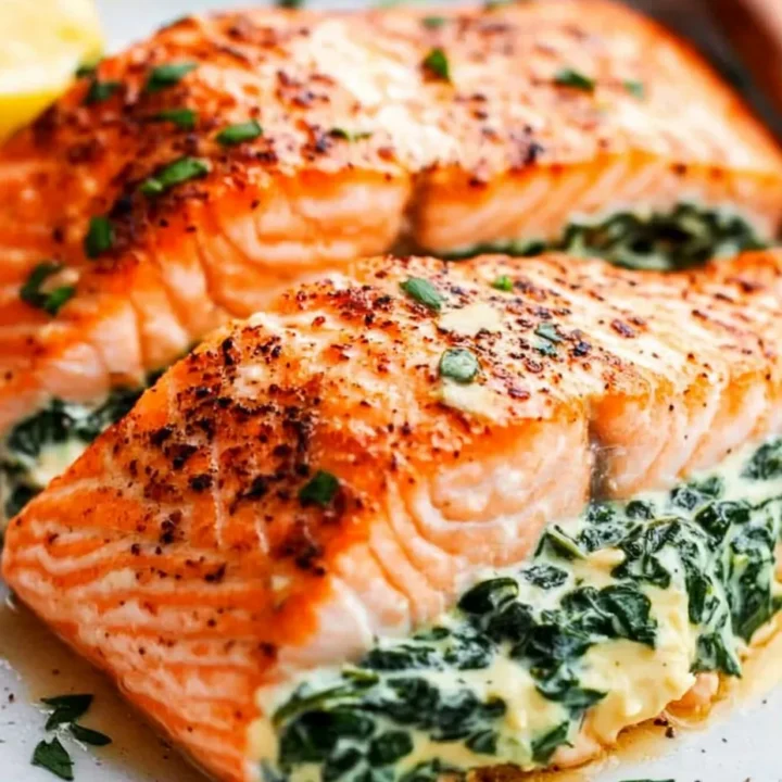 Creamy Spinach Stuffed Salmon A Delicious and Nutritious Delight