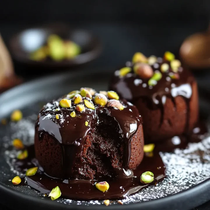 Pistachio Chocolate Lava Cakes Recipe