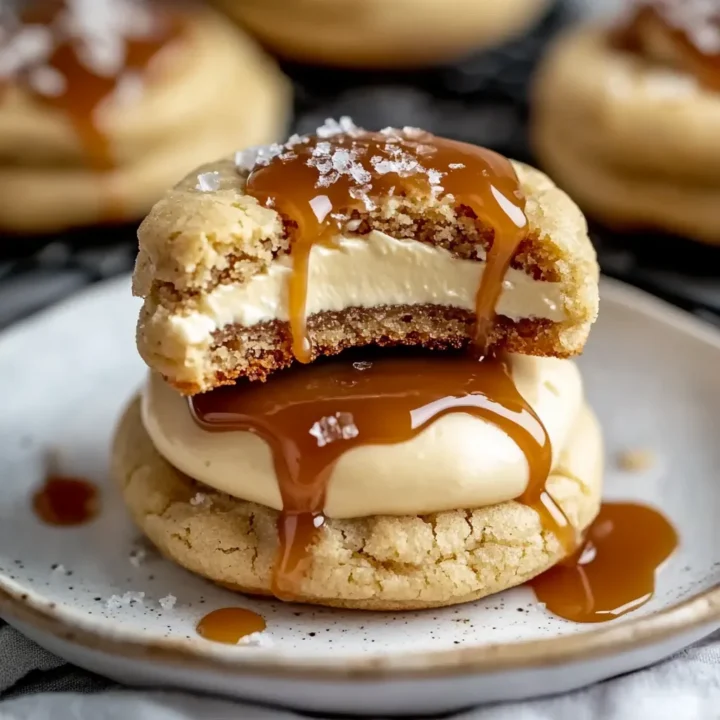 Caramel Cheesecake Stuffed Cookies