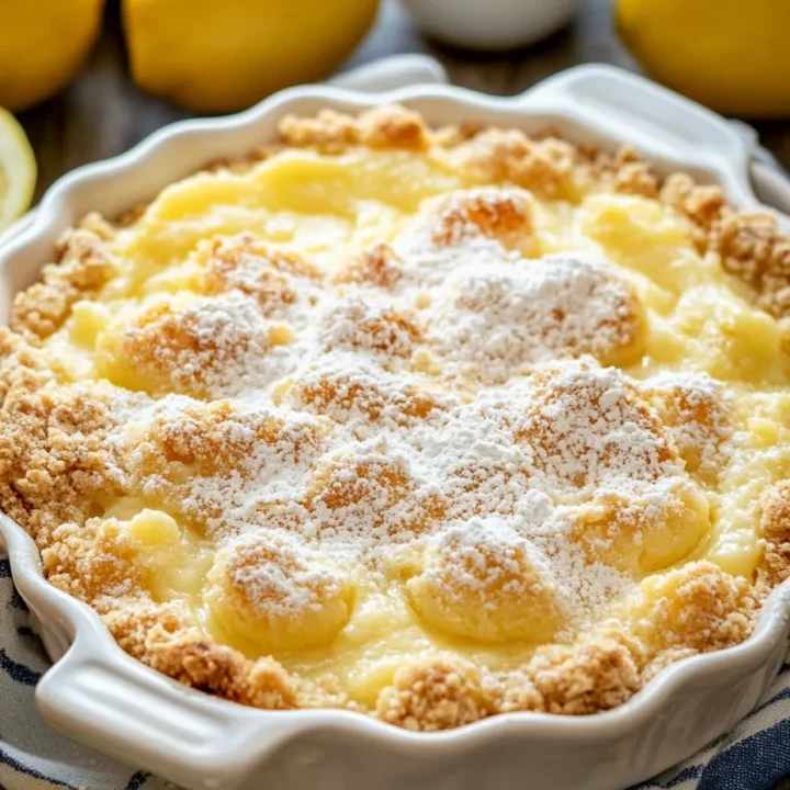 Magic Lemon Cobbler Dessert