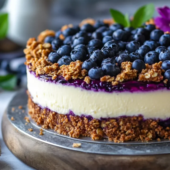 Blueberry Crumble Cheesecake Dessert