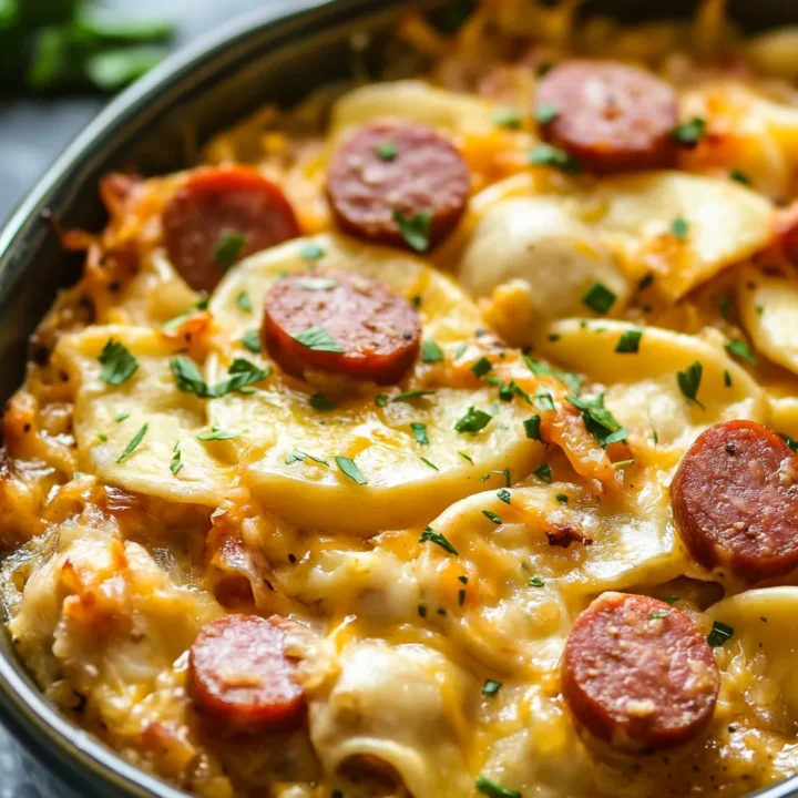 Crockpot Pierogi Kielbasa Casserole: A Comforting Delight