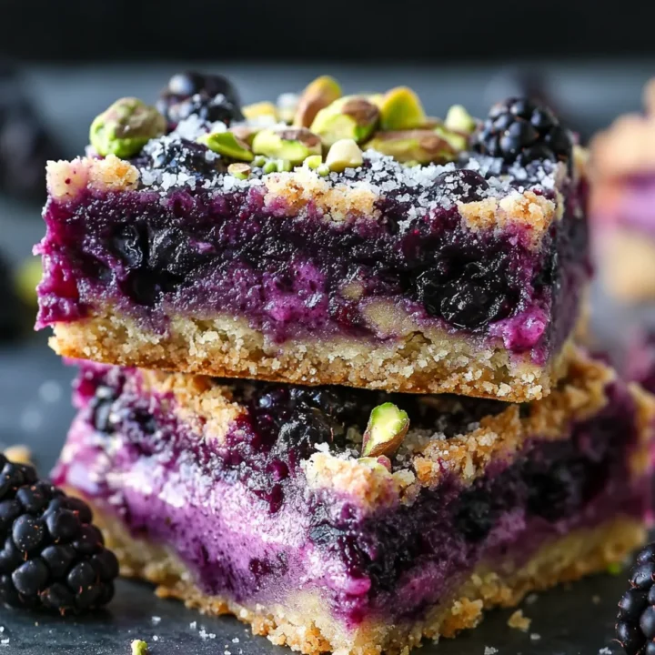 Blackberry Pistachio Dream Bars
