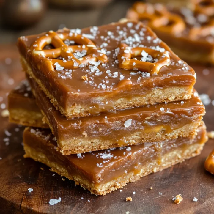 Salted Caramel Pretzel Bars