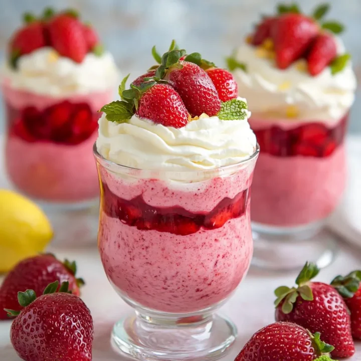 Roasted Strawberry Cream Glasses