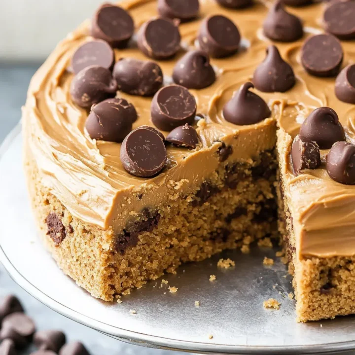Chocolate Chip Peanut Butter Cookie Cake