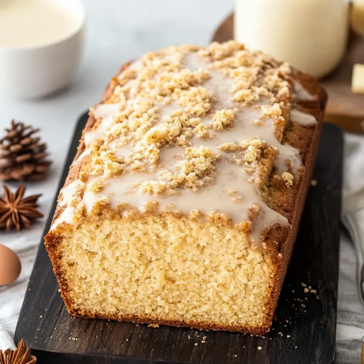 Mouthwatering Eggnog Bread With Crumb Topping