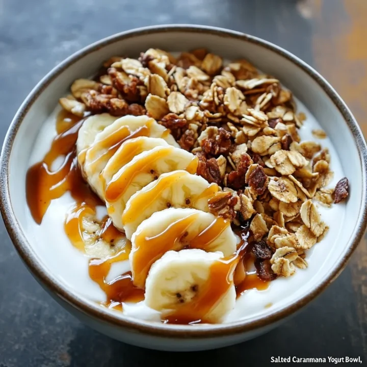 Salted Caramel Banana Yogurt Bowl