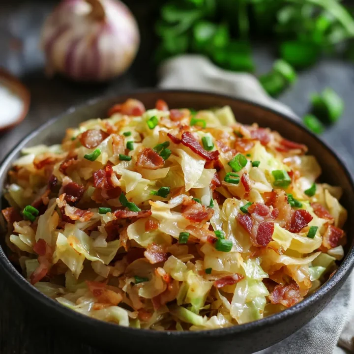 Low Carb Fried Cabbage with Bacon