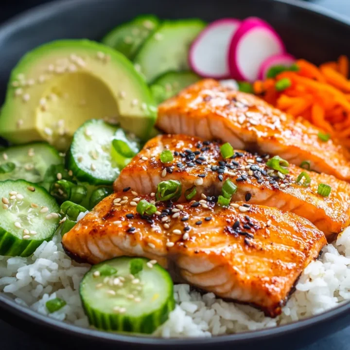 Crispy Salmon Rice Bowl
