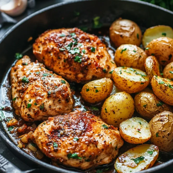 Garlic Parmesan Chicken with Potatoes