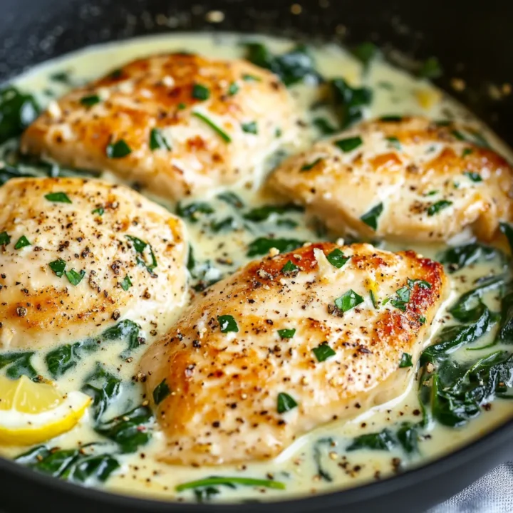 Creamy Lemon Spinach Chicken: A Flavorful Delight for Every Palate