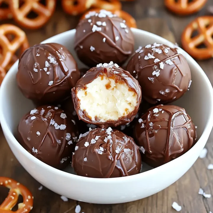 Salted Caramel Pretzel Cheesecake Balls