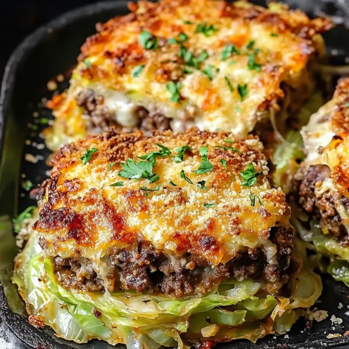 Crispy Cabbage Burger Bake
