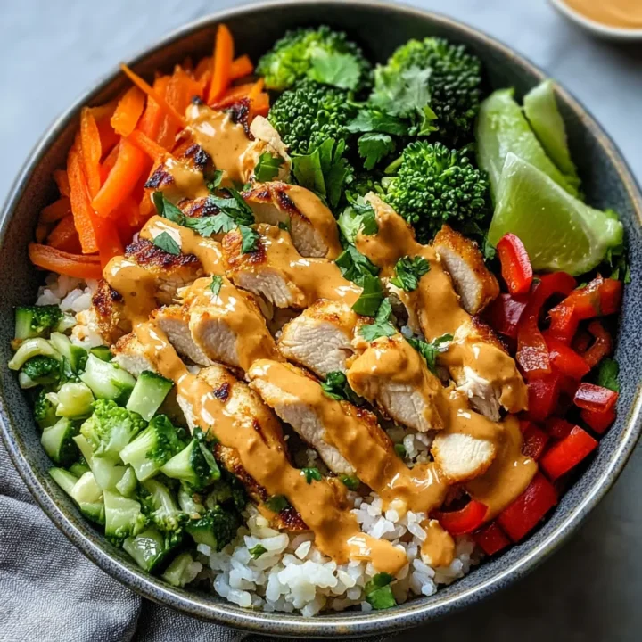 Thai Peanut Chicken Bowl: A Flavorful Delight