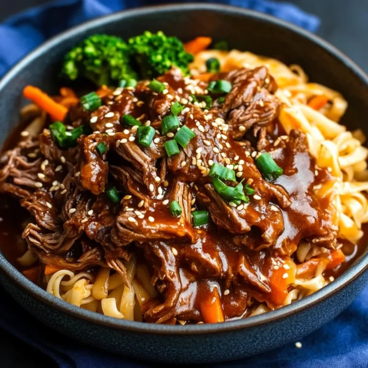 Slow Cooker Korean Beef Noodles