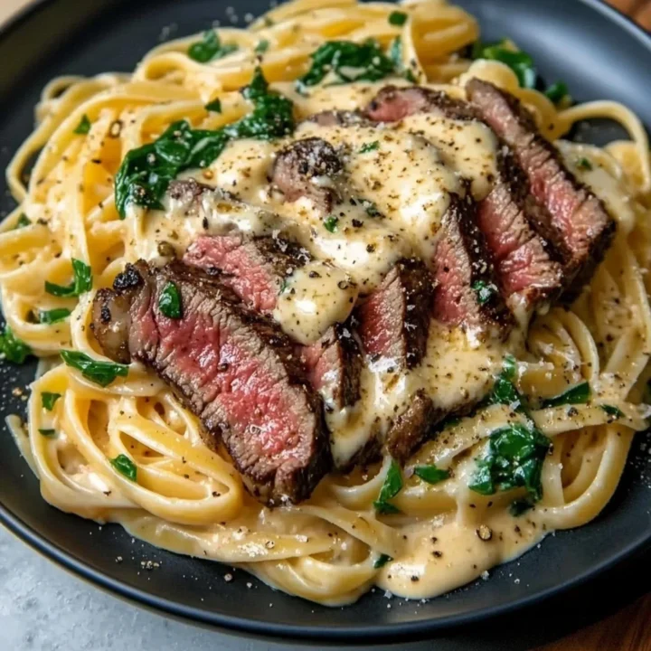 Creamy Boursin Steak Pasta