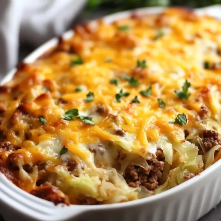 Cheesy Low Carb Cabbage Casserole