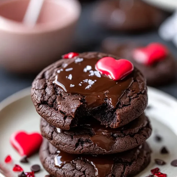 Valentine Chocolate Ganache Cookies