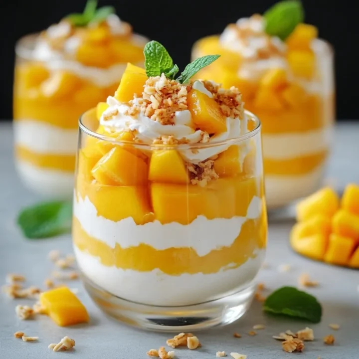 Coconut Mango Cream Glasses: A Tropical Delight