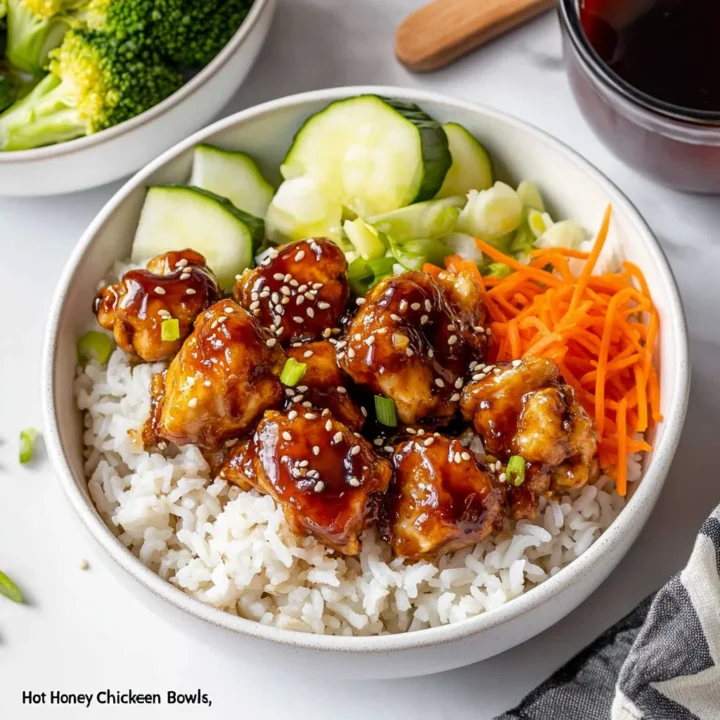 Hot Honey Chicken Rice Bowls